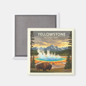 Nationaal Park geelsteen Magneet (Voorkant / Achterkant)