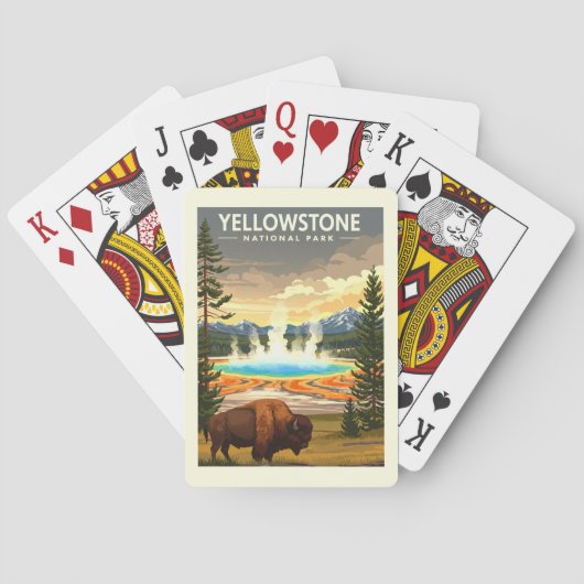 Nationaal Park  geelsteen Pokerkaarten (Achterkant)