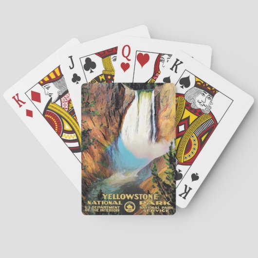 Nationaal Park  geelsteen Pokerkaarten (Achterkant)