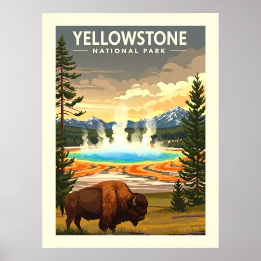 Nationaal Park  geelsteen Poster (Voorkant)