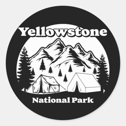 Nationaal Park geelsteen Ronde Sticker (Voorkant)
