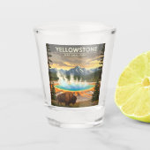 Nationaal Park  geelsteen Shot Glas (Voorkant)