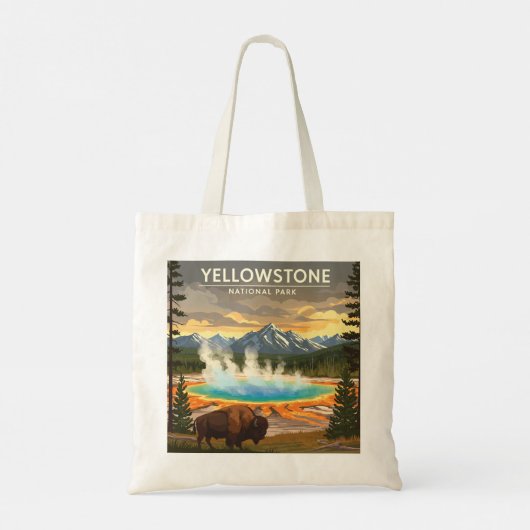 Nationaal Park  geelsteen Tote Bag (Achterkant)