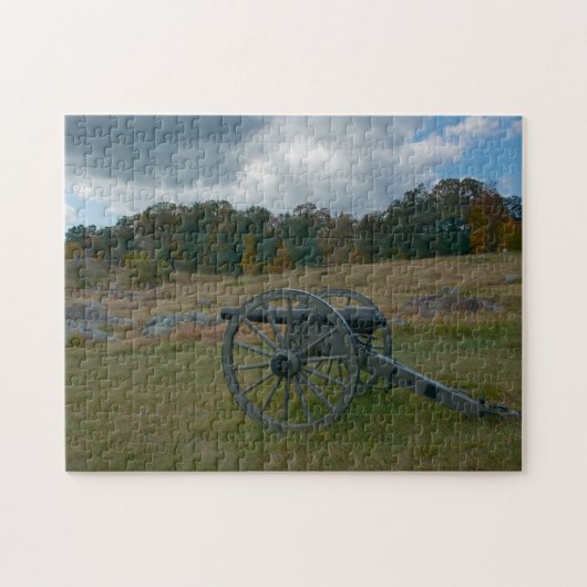 Nationaal park Gettysburg - Herfst - Cannon Legpuzzel (Horizontaal)