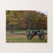 Nationaal park Gettysburg - Herfst - Cannon Legpuzzel (Horizontaal)