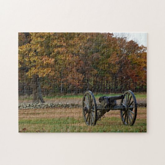Nationaal park Gettysburg - Herfst - Cannon Legpuzzel (Horizontaal)