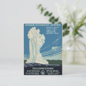 nationaal park Geyser Yellowstone WPA Briefkaart (Staand voorkant)