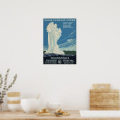 nationaal park Geyser Yellowstone WPA Poster (Keuken)