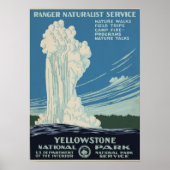  nationaal park Geyser Yellowstone WPA Poster (Voorkant)