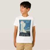 nationaal park Geyser Yellowstone WPA T-shirt (Voorkant volledig)