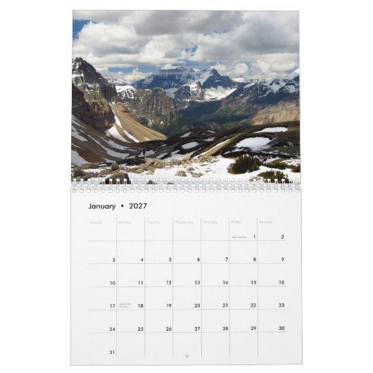 Nationaal park Glacier 2015 Agenda Kalender (Jan 2027)