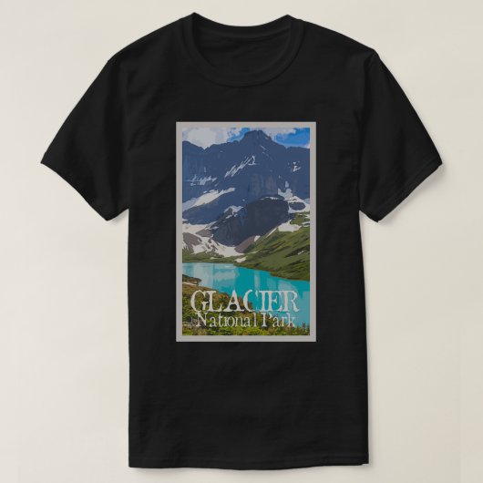 Nationaal park Glacier 69 T-shirt (Design voorkant)