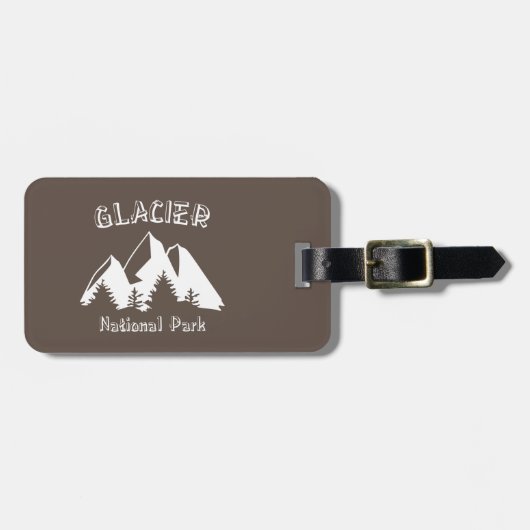 Nationaal park Glacier Bagagelabel (Voorkant horizontaal)