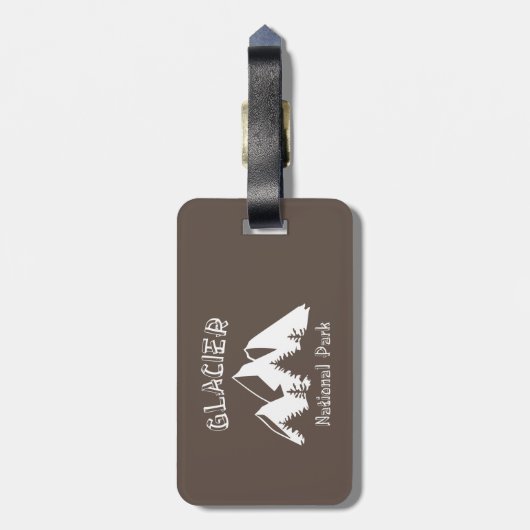 Nationaal park Glacier Bagagelabel (Achterkant verticaal)