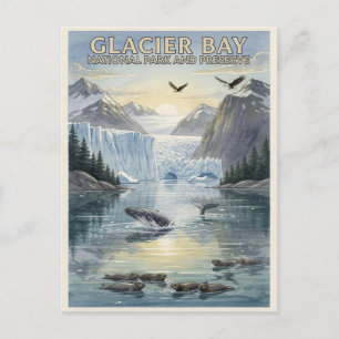 Nationaal park Glacier Bay Alaska Aquarel Briefkaart