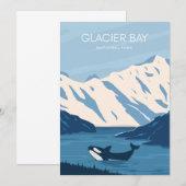Nationaal Park Glacier Bay Kaart (Voorkant / Achterkant)