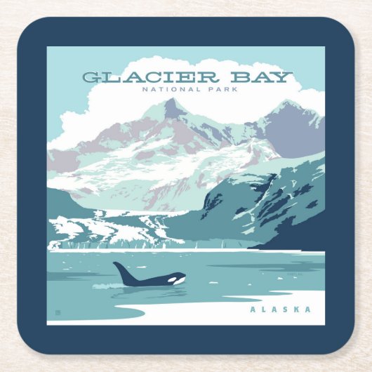 Nationaal park Glacier Bay | Orka Kartonnen Onderzetters (Voorkant)