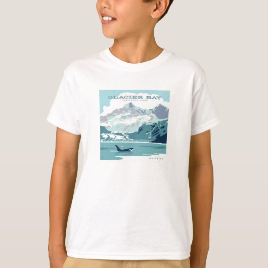 Nationaal park Glacier Bay | Orka T-shirt (Voorkant)