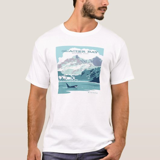 Nationaal park Glacier Bay | Orka T-shirt (Voorkant)