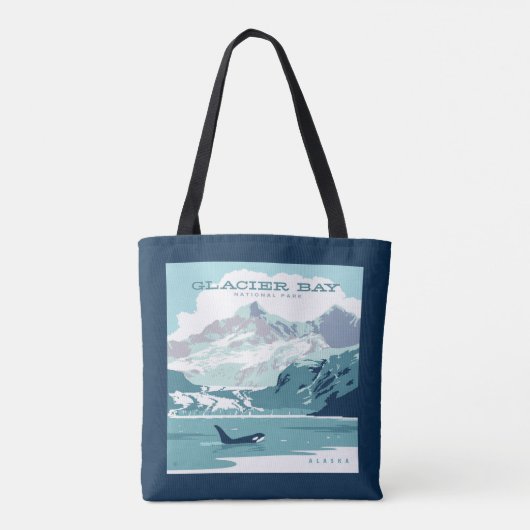 Nationaal park Glacier Bay | Orka Tote Bag (Achterkant)