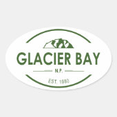 Nationaal Park Glacier Bay Ovale Sticker (Voorkant)