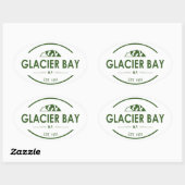 Nationaal Park Glacier Bay Ovale Sticker (Vel)