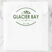 Nationaal Park Glacier Bay Ovale Sticker (Tas)