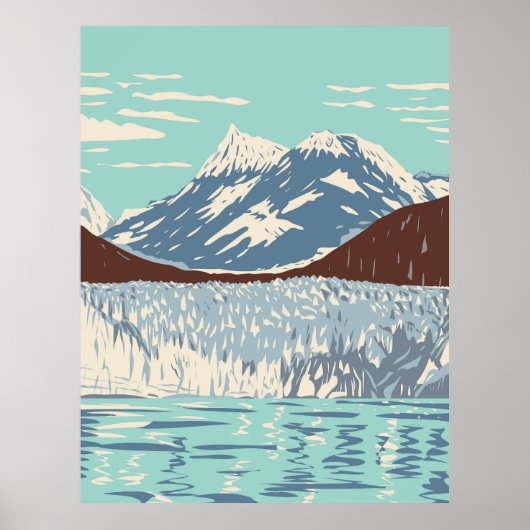 Nationaal Park Glacier Bay Poster (Voorkant)