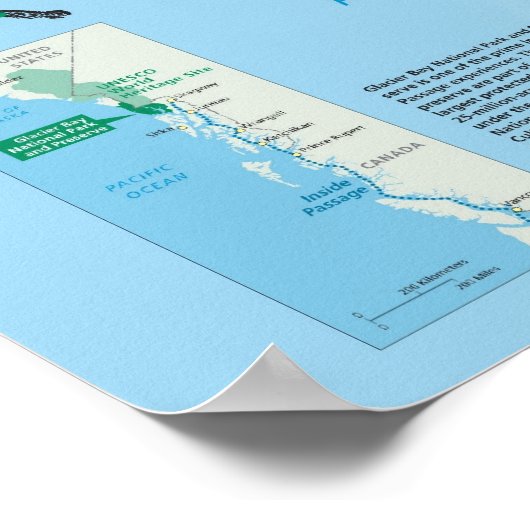 Nationaal Park Glacier Bay Poster (Hoek)