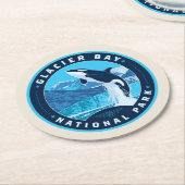 Nationaal Park Glacier Bay Ronde Kartonnen Onderzetter (Gebogen)