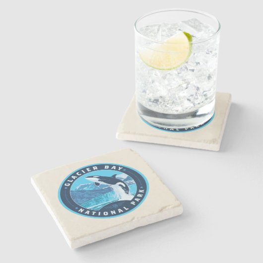 Nationaal Park Glacier Bay Stenen Onderzetter (Zijkant)