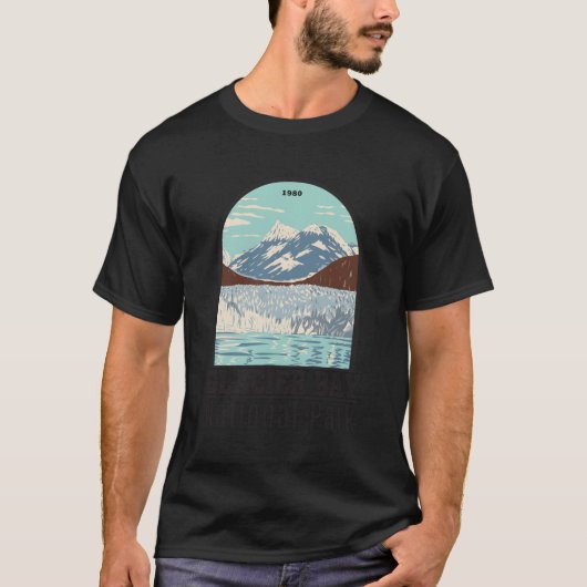 Nationaal Park Glacier Bay T-shirt (Voorkant)
