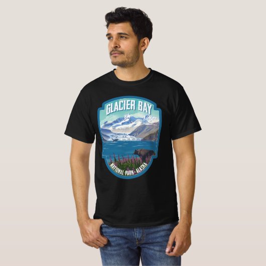 Nationaal Park Glacier Bay T-shirt (Voorkant volledig)
