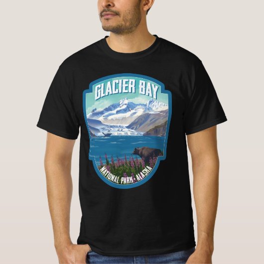 Nationaal Park Glacier Bay T-shirt (Voorkant)