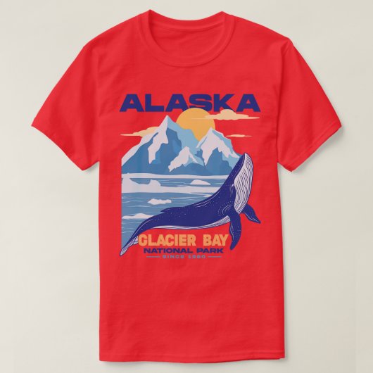 Nationaal Park Glacier Bay T-shirt (Design voorkant)