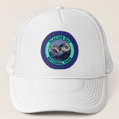 Nationaal Park Glacier Bay Trucker Pet (Voorkant)