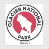 Nationaal park Glacier - berggeit Sticker (Vel)