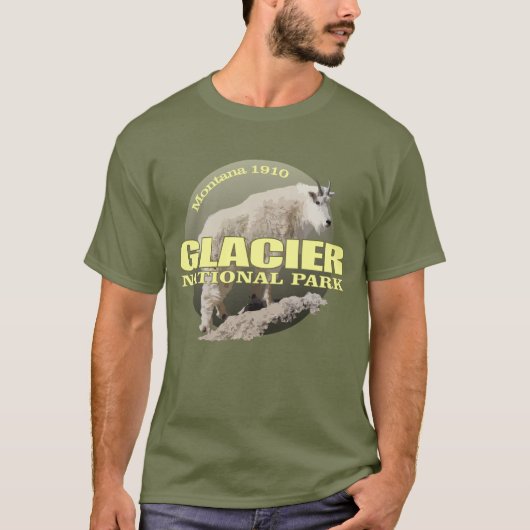 Nationaal park Glacier (berggeit) WT T-shirt (Voorkant)