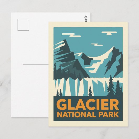 Nationaal Park Glacier Briefkaart (Voorkant / Achterkant)
