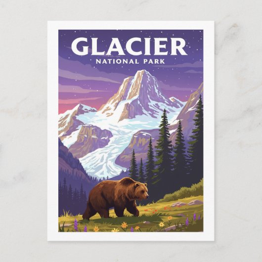 Nationaal Park  Glacier Briefkaart (Voorkant)