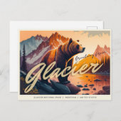 Nationaal park Glacier, Briefkaart Montana (Voorkant / Achterkant)