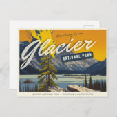 Nationaal park Glacier, Briefkaart Montana (Voorkant / Achterkant)