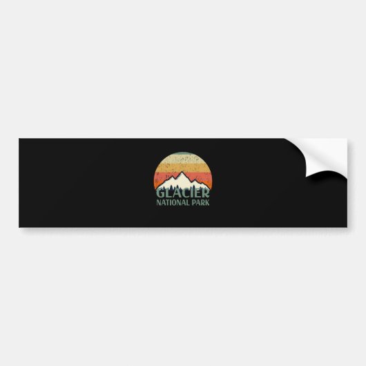 Nationaal Park Glacier Bumpersticker (Voorkant)