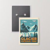 Nationaal Park  Glacier Button (Voorkant / Achterkant)