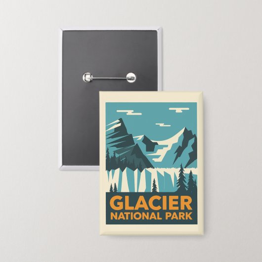 Nationaal Park  Glacier Button (Voorkant / Achterkant)