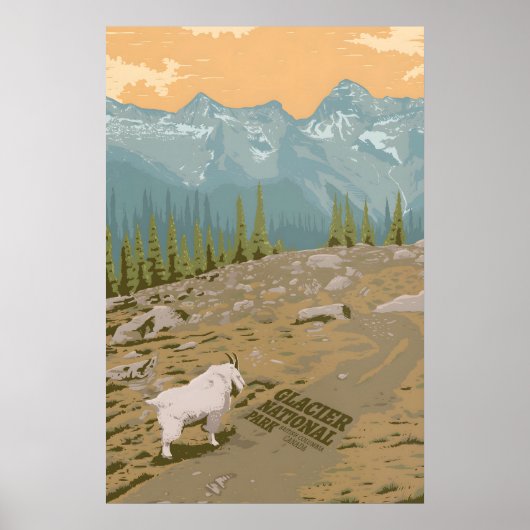 Nationaal park Glacier Canada Reisposter Poster (Voorkant)