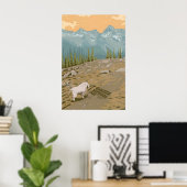 Nationaal park Glacier Canada Reisposter Poster (Thuiskantoor)