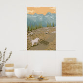 Nationaal park Glacier Canada Reisposter Poster (Keuken)