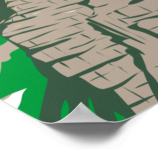 Nationaal park Glacier dat naar de Sun Road Retro  Poster (Hoek)