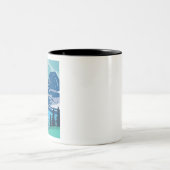 Nationaal park Glacier en meer Kintla in Montana Tweekleurige Koffiemok (Center)